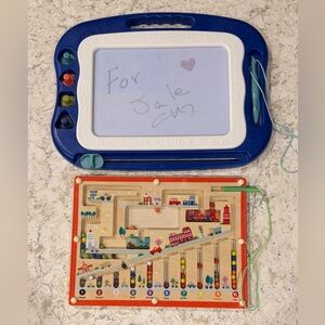Montessori Toddler Learning Toy Bundle Magnetic Maze & Drawing Board,Bundle. G15